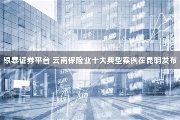 银泰证券平台 云南保险业十大典型案例在昆明发布