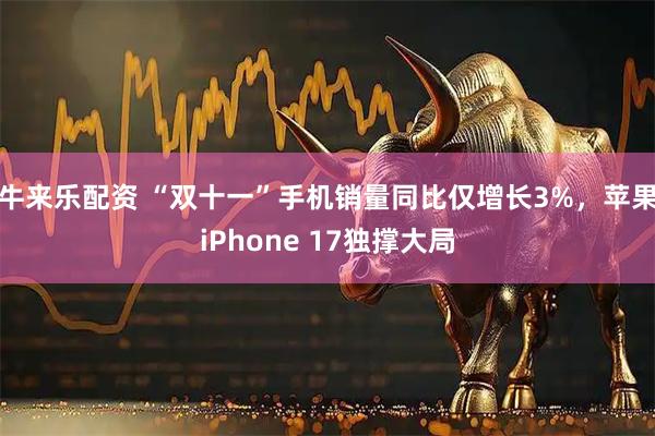 牛来乐配资 “双十一”手机销量同比仅增长3%，苹果iPhone 17独撑大局