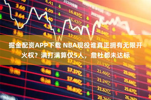 掘金配资APP下载 NBA现役谁真正拥有无限开火权？满打满算仅5人，詹杜都未达标