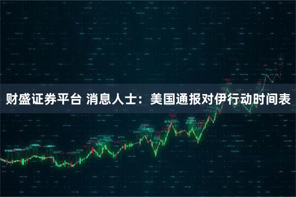 财盛证券平台 消息人士：美国通报对伊行动时间表